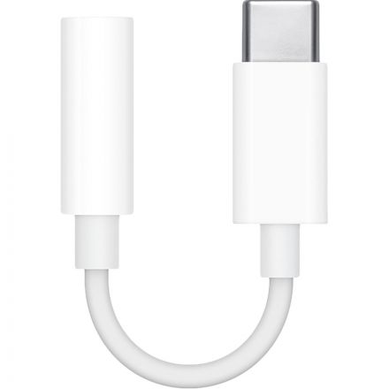 Адаптер Apple USB-C - 3.5 mm Headphone Jack Adapter, бел, MU7E2ZM/A Адаптер Apple USB-C - 3.5 mm Headphone Jack Adapter, бел, MU7E2ZM/A