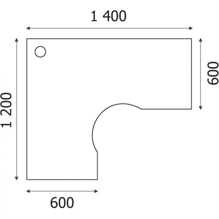 Стол эргономичный PT Арго А-204.60 левый орех гварнери