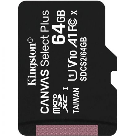 Карта памяти Kingston Canvas Select Plus microSDXC UHS-I, SDCS2/64GBSP