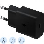 Зарядное устройство сетевое SAMSUNG EP-T1510XBEGRU (USB-C, 15Вт, чер)