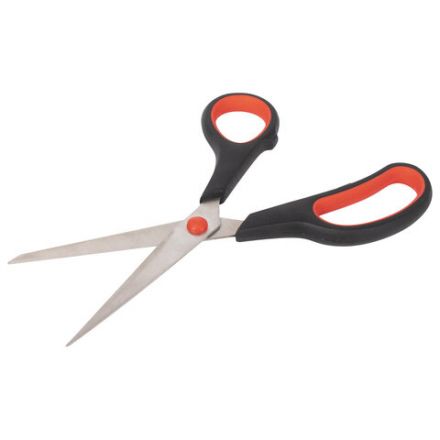Ножницы STAFF EVERYDAY, 195 мм, бюджет, резиновые вставки, черно-красные, ПВХ чехол, 237499 Ножницы STAFF EVERYDAY, 195 мм, бюджет, резиновые вставки, черно-красные, ПВХ чехол, 237499