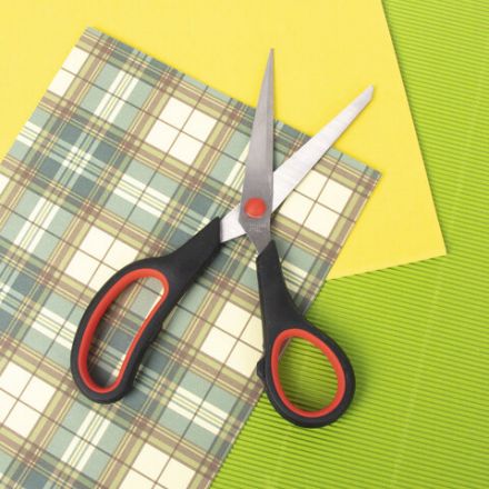 Ножницы STAFF EVERYDAY, 195 мм, бюджет, резиновые вставки, черно-красные, ПВХ чехол, 237499 Ножницы STAFF EVERYDAY, 195 мм, бюджет, резиновые вставки, черно-красные, ПВХ чехол, 237499