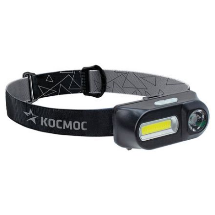 Фонарь налобный аккумуляторный КОСМОС, 3 Вт, LED + 3 Вт, СОВ, Li-ion, заряд от USB, KocH3WDLith Фонарь налобный аккумуляторный КОСМОС, 3 Вт, LED + 3 Вт, СОВ, Li-ion, заряд от USB, KocH3WDLith