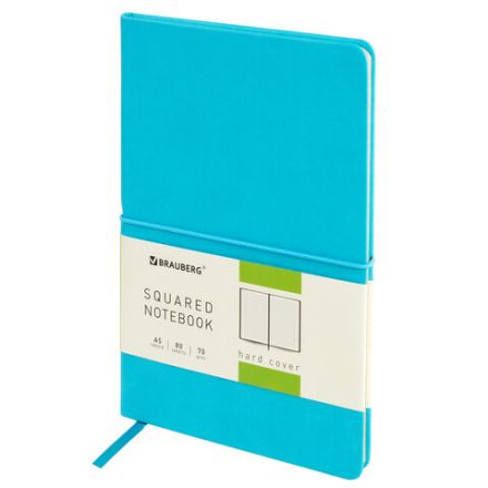 Блокнот А5 (148x218 мм), BRAUBERG "Metropolis X", под кожу, 80 л., резинка, клетка, бирюзовый, 111035 Блокнот А5 (148x218 мм), BRAUBERG "Metropolis X", под кожу, 80 л., резинка, клетка, бирюзовый, 111035