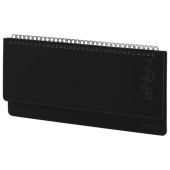 Планинг датированный 2026 305х140 мм BRAUBERG "Up", под кожу, черный, 117234