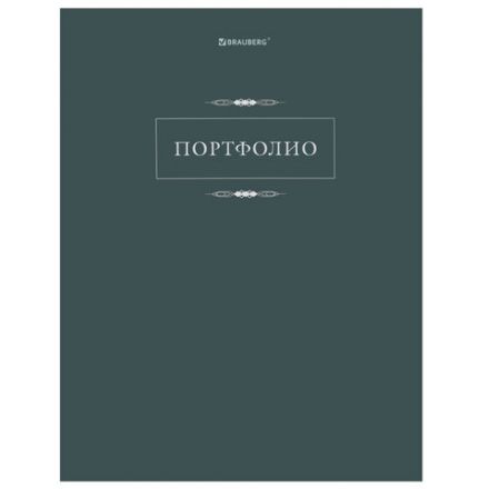 Папка-портфолио универсальная, 4 кольца, 20 файлов, 7БЦ матовая, BRAUBERG "Classic", 117554