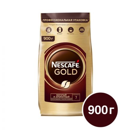 Кофе Nescafe Gold раств.субл.900г пакет Кофе Nescafe Gold раств.субл.900г пакет