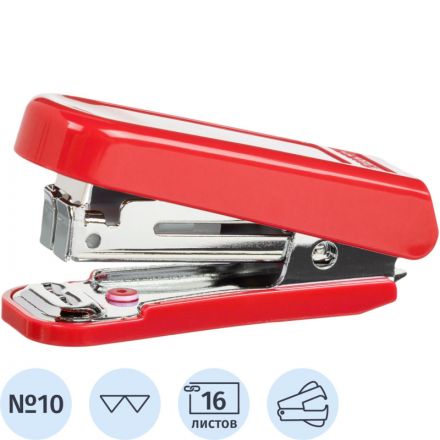 Степлер -мини КОМУС (N10) до 16 лист. красный антистеп Степлер -мини КОМУС (N10) до 16 лист. красный антистеп