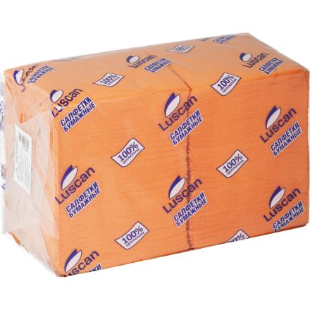 Салфетки бумажные Luscan Profi Pack 1сл24х24 оранжевые 400шт/уп