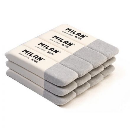 Ластик каучуковый Milan 8030 комбинир. для стирания чернил и графита Ластик каучуковый Milan 8030 комбинир. для стирания чернил и графита