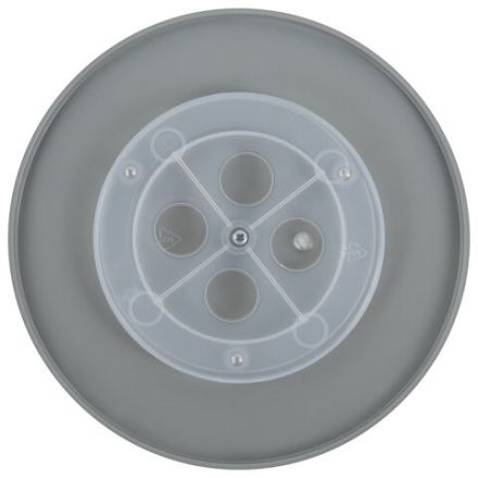 Подставка-органайзер STAFF "Attraction", 9 отделений, вращающаяся, серая/желтая, 238318