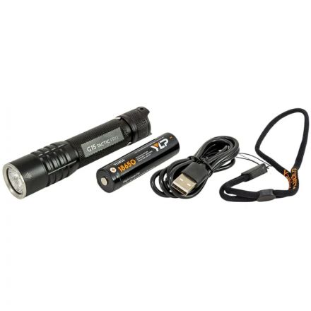 Фонарь ручной ЯРКИЙ ЛУЧ G15 Tactic Pro аккумулятор 18650 входит в комплект Фонарь ручной ЯРКИЙ ЛУЧ G15 Tactic Pro аккумулятор 18650 входит в комплект