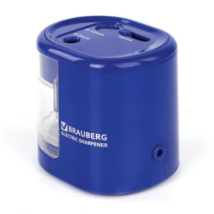 Точилка электрическая BRAUBERG "STANDARD", 2 отверстия для карандашей (включая утолщенные), питание от 4 батареек АА, 228423 Точилка электрическая BRAUBERG "STANDARD", 2 отверстия для карандашей (включая утолщенные), питание от 4 батареек АА, 228423