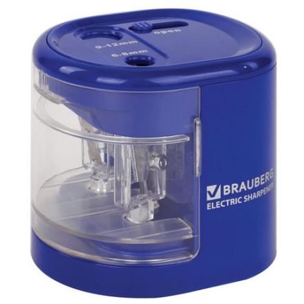 Точилка электрическая BRAUBERG "STANDARD", 2 отверстия для карандашей (включая утолщенные), питание от 4 батареек АА, 228423 Точилка электрическая BRAUBERG "STANDARD", 2 отверстия для карандашей (включая утолщенные), питание от 4 батареек АА, 228423