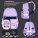 Рюкзак BRAUBERG PASTEL с термонашивками в комплекте, "Lazy cat", сиреневый, 40х29х14 см, 271422