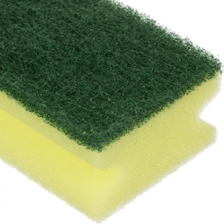Губки для мытья посуды Т125 д/сложных загрязнений 130х70х45 желтые 8шт/уп