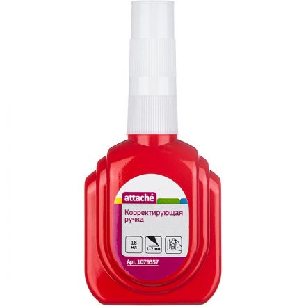Корректирующий карандаш 18 мл Attache металлический наконечник красная Корректирующий карандаш 18 мл Attache металлический наконечник красная