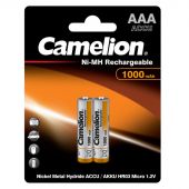 Аккумулятор Camelion AAA-1000mAh Ni-Mh BL-2(NH-AAA1000BP2,1.2В)2шт в упаков