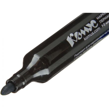 Маркер перманентный КОМУС синий 1-3мм кругл. наконечник Маркер перманентный КОМУС синий 1-3мм кругл. наконечник