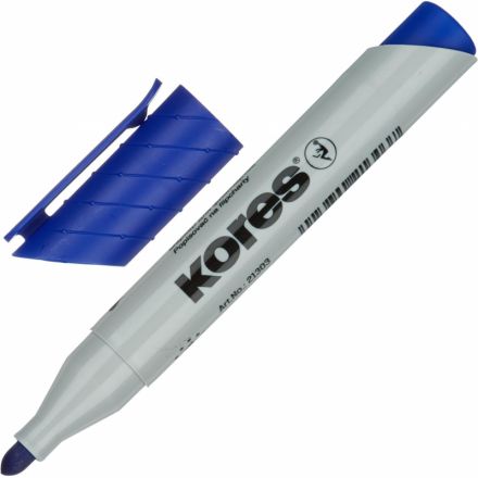 Маркер для бумаги для флипчартов Kores XF1 синий (толщина линии 3 мм)