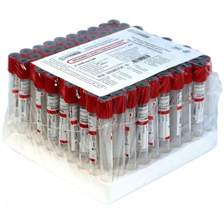 Вакуумные пробирки без наполнителя 6мл, ZER 13100 ЕЛАМЕД 100шт/уп 12308