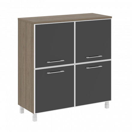 Yalta Шкаф квадратный LT.SD-1.2 R black Вяз/Стекло black 1098*452*1168