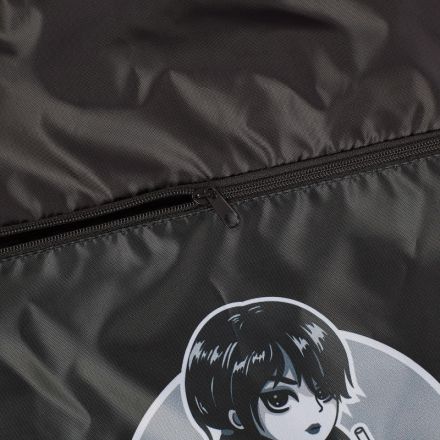 Мешок для обуви Аниме Готик черный,1ручка,карман,светоотр,36х47