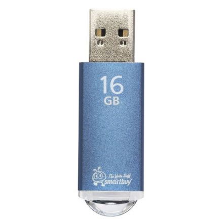 Флеш-диск 16 GB, SMARTBUY V-Cut, USB 2.0, металлический корпус, синий, SB16GBVC-B Флеш-диск 16 GB, SMARTBUY V-Cut, USB 2.0, металлический корпус, синий, SB16GBVC-B