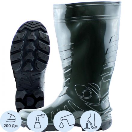 Сапоги специальные цв.оливковый мод. Д23-КЩС с МП, МС (р.41) ПВХ