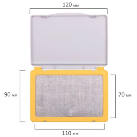 Штемпельная подушка BRAUBERG, 120х90 мм (рабочая поверхность 105х65 мм), неокрашенная, 236870 Штемпельная подушка BRAUBERG, 120х90 мм (рабочая поверхность 105х65 мм), неокрашенная, 236870