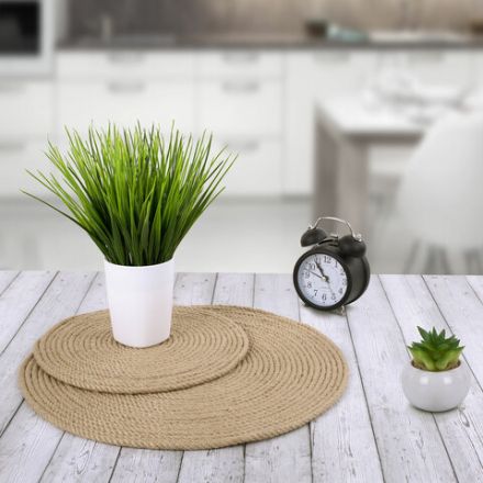 Веревка (канат) джутовая для рукоделия, декоративная, длина 50 м, d=6 мм, ОСТРОВ СОКРОВИЩ, 607951