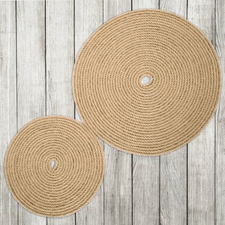 Веревка (канат) джутовая для рукоделия, декоративная, длина 50 м, d=6 мм, ОСТРОВ СОКРОВИЩ, 607951