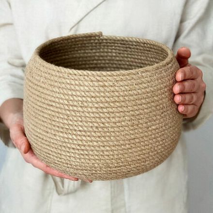 Веревка (канат) джутовая для рукоделия, декоративная, длина 50 м, d=6 мм, ОСТРОВ СОКРОВИЩ, 607951