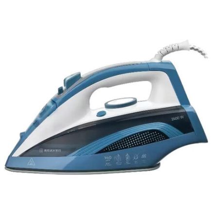Утюг BRAYER BR4002, 2400 Вт, керамическое покрытие, самоочистка, антикапля, антинакипь, голубой