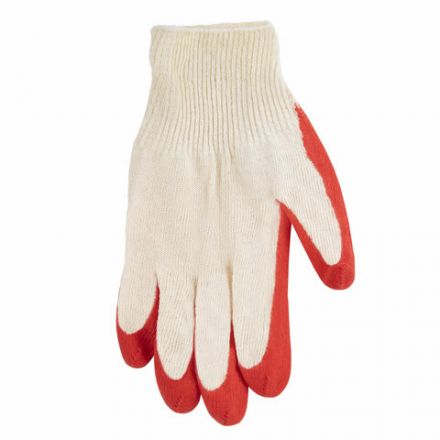 Перчатки хлопчатобумажные износостойкие ОДИНАРНЫЙ облив, 13 класс, КОМПЛЕКТ 100 ПАР, LAIMA ЛЮКС, 608672