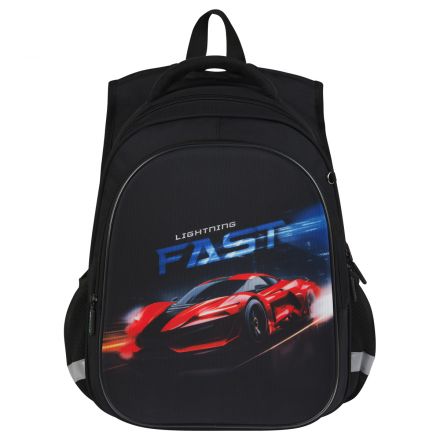 Ранец Berlingo Expert Light "Red Racer" 38*29*18см, 3 отделения, 2 кармана, анатомическая спинка
