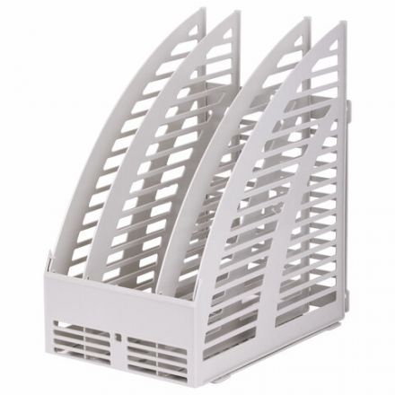 Лоток вертикальный для бумаг STAFF, 245х165х285 мм, 3 отделения, сетчатый, сборный, серый, 237294 Лоток вертикальный для бумаг STAFF, 245х165х285 мм, 3 отделения, сетчатый, сборный, серый, 237294