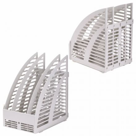 Лоток вертикальный для бумаг STAFF, 245х165х285 мм, 3 отделения, сетчатый, сборный, серый, 237294 Лоток вертикальный для бумаг STAFF, 245х165х285 мм, 3 отделения, сетчатый, сборный, серый, 237294