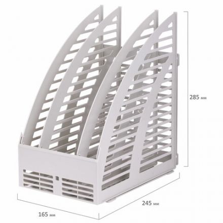 Лоток вертикальный для бумаг STAFF, 245х165х285 мм, 3 отделения, сетчатый, сборный, серый, 237294 Лоток вертикальный для бумаг STAFF, 245х165х285 мм, 3 отделения, сетчатый, сборный, серый, 237294