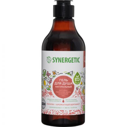 Гель для душа Synergetic Пачули и ароматный бергамот, 380мл Гель для душа Synergetic Пачули и ароматный бергамот, 380мл