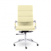 Кресло СН-303 Кайман Трио В soft2 хром Ср S-0415 (желто-бежевый)