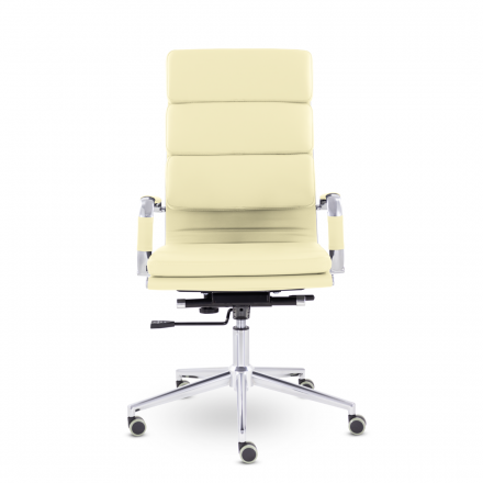 Кресло СН-303 Кайман Трио В soft2 хром Ср S-0415 (желто-бежевый) Кресло СН-303 Кайман Трио В soft2 хром Ср S-0415 (желто-бежевый)