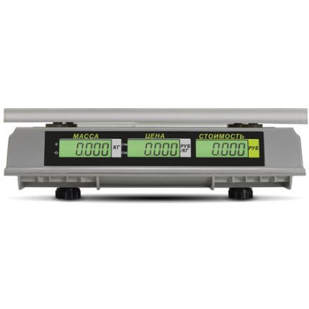 Весы торговые MERTECH M-ER 326AC-32.5 LCD (0,1-32 кг), дискретность 10 г, платформа 325x230 мм, без стойки, 3041