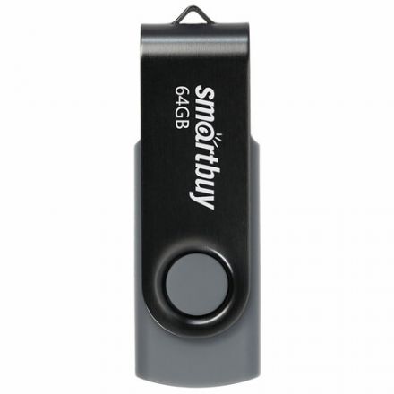 Флеш-диск 64 GB SMARTBUY Twist USB 2.0, черный, SB064GB2TWK Флеш-диск 64 GB SMARTBUY Twist USB 2.0, черный, SB064GB2TWK