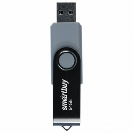 Флеш-диск 64 GB SMARTBUY Twist USB 2.0, черный, SB064GB2TWK Флеш-диск 64 GB SMARTBUY Twist USB 2.0, черный, SB064GB2TWK