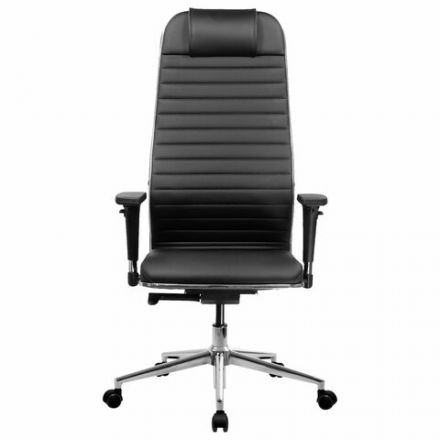 Кресло МЕТТА "ErgoLife" 10 B1-117D, хром, синхромеханизм, 2D-подлокотники, экокожа, черное Кресло МЕТТА "ErgoLife" 10 B1-117D, хром, синхромеханизм, 2D-подлокотники, экокожа, черное