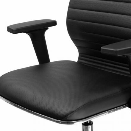 Кресло МЕТТА "ErgoLife" 10 B1-117D, хром, синхромеханизм, 2D-подлокотники, экокожа, черное Кресло МЕТТА "ErgoLife" 10 B1-117D, хром, синхромеханизм, 2D-подлокотники, экокожа, черное