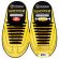 Шнурки силиконовые плоские ЧЕРНЫЕ 16 шт, ширина 7 мм, SHEGRA, 701717