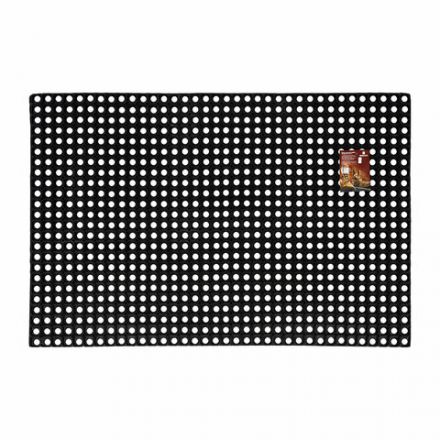 Коврик входной резиновый крупноячеистый грязезащитный 100х150 см, толщина 22 мм, черный, VORTEX