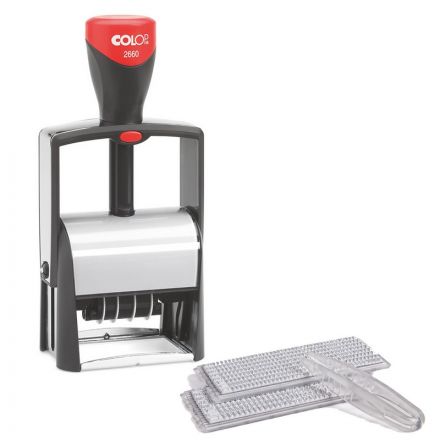 Датер автоматический самонаборный Colop S2660-Set-F (металлический, 37х58 мм, 4/6 строк, съемная рамка) Датер автоматический самонаборный Colop S2660-Set-F (металлический, 37х58 мм, 4/6 строк, съемная рамка)